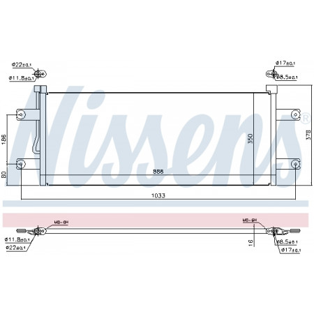 Condensator, climatizare Condensator A/C 888x350x16 MERCEDES ACTROS MP4 / MP5 ANTOS AROCS 07.11- NISSENS NIS 940264