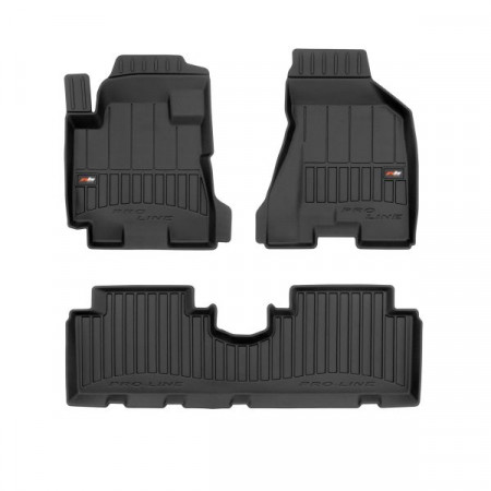 Jeu de tapis de sol en caoutchouc Tapis de sol TPE 3 pcs conduits proLine 3D jeu avant/arrière couleur noir HYUNDAI TUCSON 08.04- SUV FROGUM FRG 3D409750