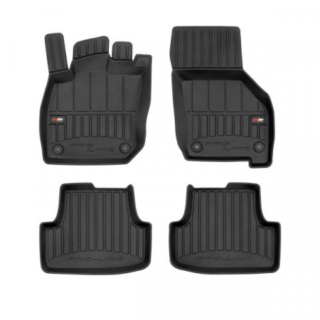 Gummi-Fußmatten-Set Fußmatten TPE 4-tlg. Kanäle ProLine 3D vorne/hinten Satz Farbe schwarz VW GOLF VIII 07.20- Schrägheck 3d / 5d / Hybrid FROGUM FRG 3D425002