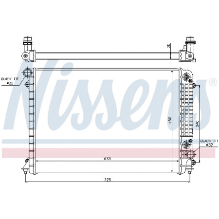 Radiateur, refroidissement du moteur Radiateur moteur AUDI A8 D2 2.5D NISSENS NIS 60241