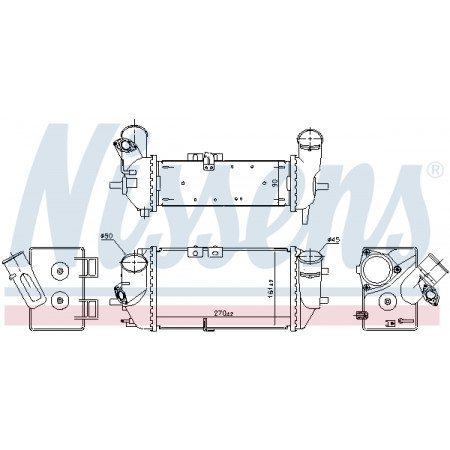 Intercooler, compresor Supply air cooler HYUNDAI I20 ACTIVE I20 II KIA RIO IV STONIC 1.0 09.15- NISSENS NIS 961488
