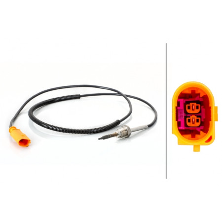 Sensor, uitlaatgastemperatuur Sensor uitlaatgastemperatuur na DPF VW CALIFORNIA T5 CAMPER MULTIVAN T5 TRANSPORTER T5 1.9D 01.06-11.09 HELLA 6PT014 494-801