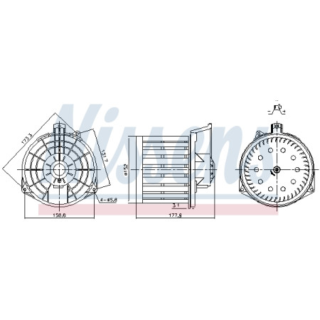 Ventilador, habitáculo Ventilador de ar HONDA CIVIC VIII 1.4-2.2D 09.05-01.12 NISSENS NIS 87549