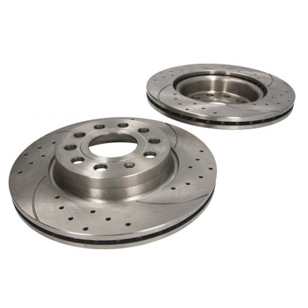 Hoogefficiënte remschijf SPEEDMAX Cut-Drilled voorkant L/R buitendiameter 280 mm dikte 22 mm 2 stuks AUDI A3 SEAT ALTEA ALTEA XL LEON TOLEDO III 1.2-2.5 05.03- SPEEDMAX 5201-01-1078PTUOTUV