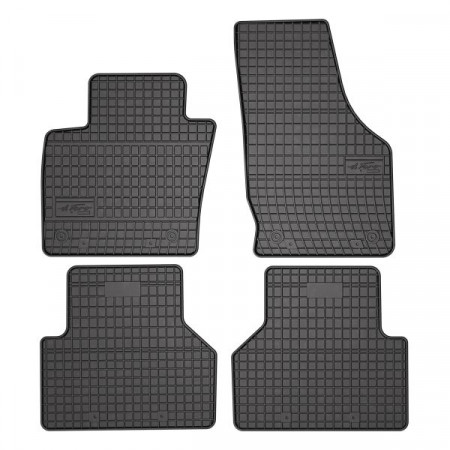 Vloermattenset Rubber 4-delig BASIC voor/achter set kleur zwart AUDI Q3 06.11-10.18 SUV FROGUM MMT A040 0733