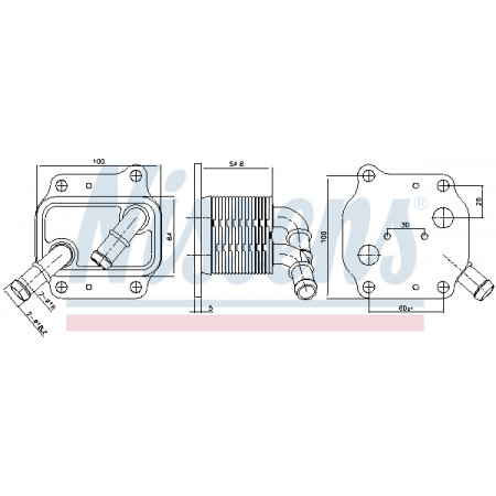 Radiateur d'huile, huile moteur Radiateur d'huile HYUNDAI I30 I40 I CW KONA TUCSON TUCSON/SUV KIA CEED OPTIMA PROCEED SPORTAGE IV STONIC XCEED 1.6D/1.6DH 01.18- NISSENS NIS 91231