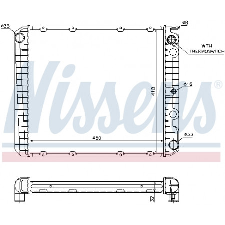 Kühler, Motorkühlung Motorkühler VOLVO 240 740 760 940 940 II 2.0/2.1/2.3 NISSENS NIS 65525A