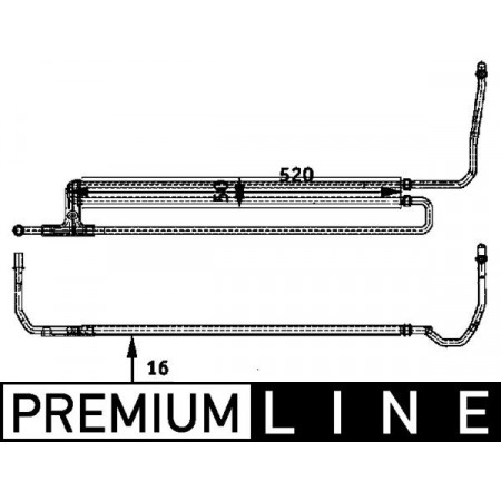 Ölkühler, Lenksystem Ölkühler BMW 5 E60 5 E61 6 E63 6 E64 2.2-4.4 12.01-12.10 MAHLE CLC 54 000P