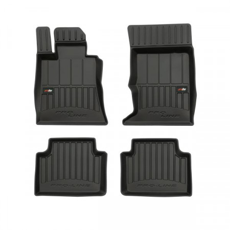 Conjunto de tapetes de borracha Tapetes TPE 4 pcs dutos proLine 3D dianteiro/traseiro conjunto cor preto ALFA ROMEO GIULIA 10.15- Saloon 2WD veículos FROGUM FRG 3D408920