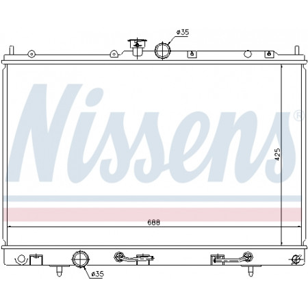 Radiateur, refroidissement du moteur Radiateur du moteur Manuel MITSUBISHI OUTLANDER I 2.4 NISSENS NIS 62893