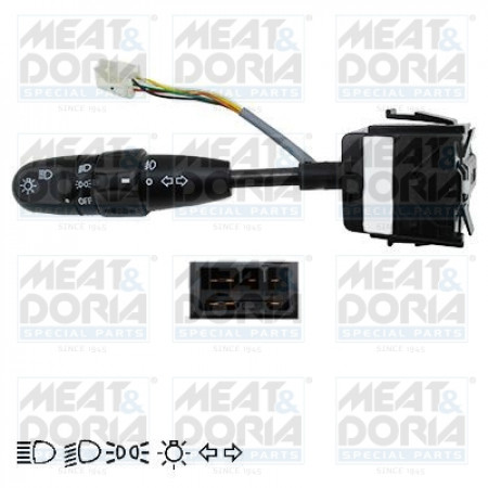 Interruttore piantone sterzo Interruttore combinato sotto il volante Indicatori luminosi CHEVROLET AVEO / KALOS 03.05- MEAT & DORIA MD231451