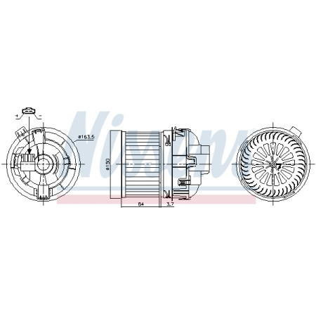 Ventola abitacolo Ventilatore PEUGEOT 508 I 508/KOMBI 1.6-2.2D 11.10- NISSENS NIS 87468
