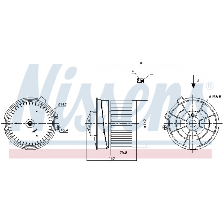 Ventilator, passagiersruimte Luchtblazer NISSAN QASHQAI I 1.5D-2.0D 11.06-04.14 NISSENS NIS 87721