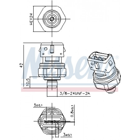 Pressostat, climatisation Pressostat de climatisation VOLVO S60 III S90 II V60 I ​​​​V60 II V90 II XC40 XC60 II XC90 II 1.5-2.0H 09.14- NISSENS NIS 301069