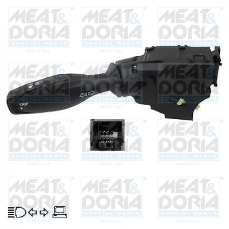 Interruptor da coluna de direção Interruptor combinado sob o controle do computador do volante Indicadores luminosos FORD FIESTA VI 06.08-04.17 MEAT & DORIA MD23348