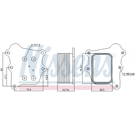 Oil radiator, engine oil Oil radiator SUZUKI BALENO CELERIO SWIFT V SX4 S-CROSS VITARA 1.0/1.0H/1.4 03.14- NISSENS NIS 91250