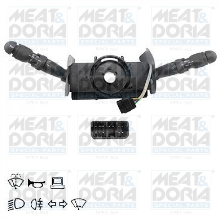 Comutator coloana directie Comutator combinat sub volan Claxon control computer Indicatorii lumini stergatoare IVECO DAILY IV 05.06-08.11 MEAT &amp; DORIA MD23029
