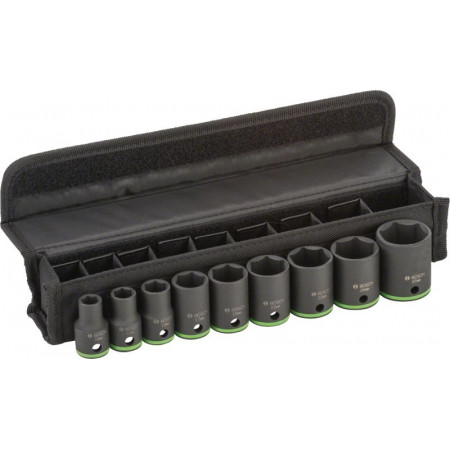 Set scule tubulare impact 6 colturi dimensiune tubulara 1 2 9 buc scurt pachet husa forjat cald BOSCH 608 551 100