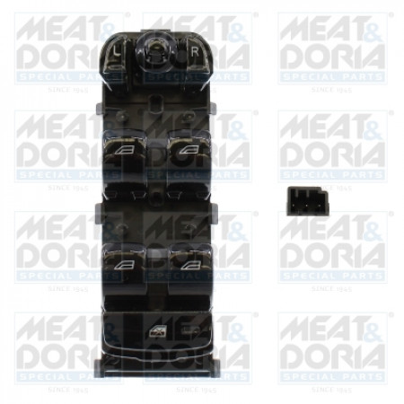 Interruptor, guindaste de janela Interruptor regulador da janela do carro dianteiro L VOLVO S90 II V90 II XC90 II 2.0-2.0H 09.14- MEAT & DORIA MD26662