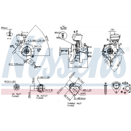 Turbocompresor Nuevo con juego de juntas AUDI A4 B5 A4 B6 A4 B7 A6 C5 SKODA SUPERB I VW GOLF III PASSAT B5 PASSAT B5.5 1.9D 01.95-06.08 NISSENS NIS 93038