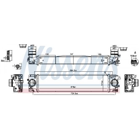Supply air cooler VOLVO XC40 1.5-2.0D 03.18- NISSENS NIS 961541