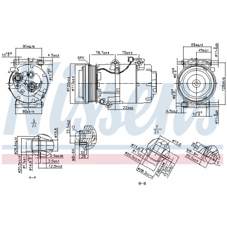 Compressor, airconditioning Aircocompressor FORD C-MAX FOCUS C-MAX FOCUS II 1.8D 07.04-09.12 NISSENS NIS 89388