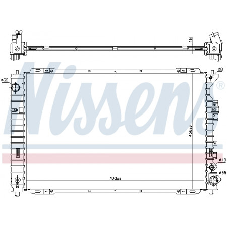 Kühler, Motorkühlung Motorkühler Automatik/Schaltgetriebe FORD USA ESCAPE 2.3H -09.14 NISSENS NIS 606556