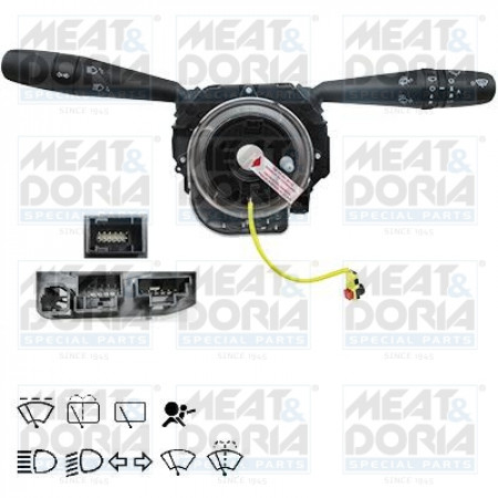 Comutator coloana directie Comutator combinat sub volan FIAT 500X JEEP RENEGADE 07.14- MEAT &amp; DORIA MD23779