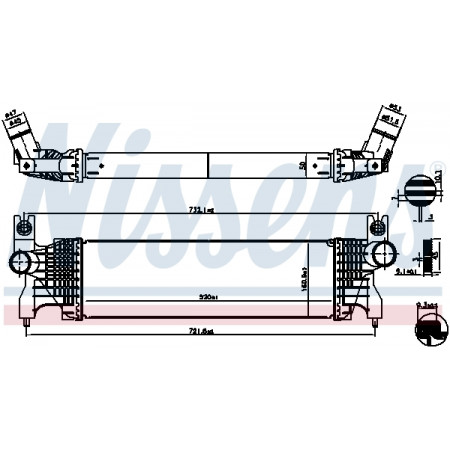 Intercooler, compressore Intercooler SUZUKI SX4 S-CROSS VITARA 1.6D 08.13- NISSENS NIS 961556
