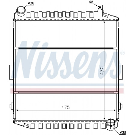 Radiateur, refroidissement du moteur Radiateur de moteur DEUTZ FAHR AGROTRON BF6M1013E 01.95-12.97 NISSENS NIS 61450