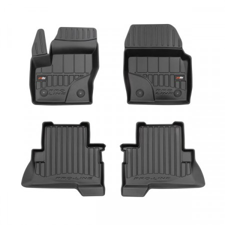 Rubber floor mats set Floor mats TPE 4 pcs ducts proLine 3D front/rear set color black FORD KUGA II FORD USA ESCAPE 09.12- SUV FROGUM FRG 3D409682