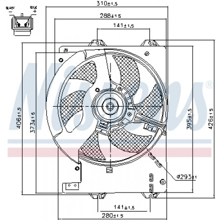 Ventilador, radiador Ventilador del radiador con carcasa MG MG ZR MG ZS ROVER 200 200 II 25 I 400 II 45 I 1.1-2.5 10.92-10.05 NISSENS NIS 85444