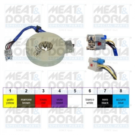 Capteur de volant ABARTH GRANDE PUNTO PUNTO FIAT GRANDE PUNTO PANDA PUNTO EVO LANCIA YPSILON OPEL MERIVA A MERIVA B 0.9-1.9D 05.03- MEAT & DORIA MD93054