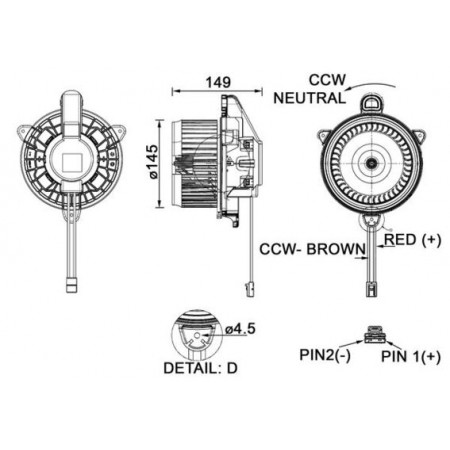 Ventilador, habitáculo Ventilador de aire VOLVO XC40 1.5-Eléctrico 10.17- MAHLE AB 277 000P