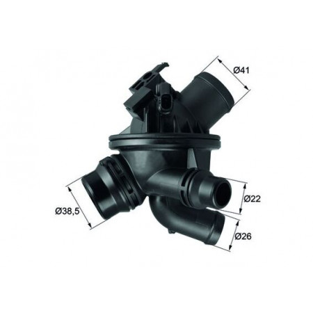 Thermostat, Kühlmittel Kühlsystemthermostat 97C im Gehäuse BMW 5 F10 5 F11 7 F01 F02 F03 F04 2.5/3.0 09.08-06.15 MAHLE TM 21 97