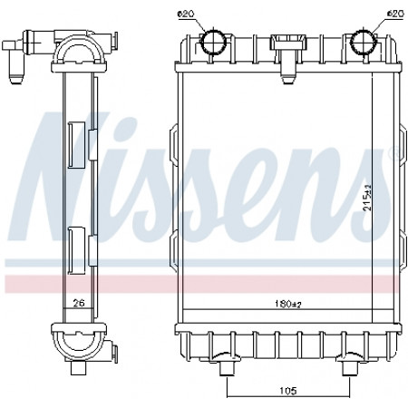 Kühler, Motorkühlung Motorkühler Rechts/Links Manuell AUDI A1 A3 Q2 TT CUPRA ATECA FORMENTOR LEON LEON SPORTSTOURER SEAT ATECA LEON LEON SC LEON SPORTSTOURER LEON ST 2.0/2.5 NISSENS NIS 606645