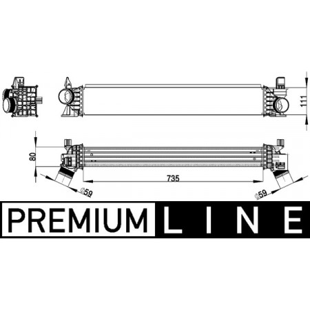 Intercooler, compressor Intercooler CITROEN JUMPER FIAT DUCATO PEUGEOT BOXER 2.0D-3.0D 07.06- MAHLE CI 148 000P