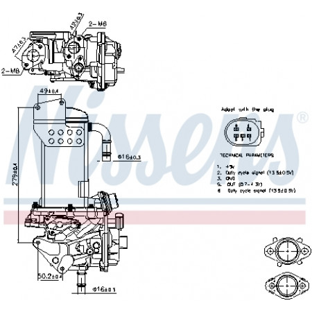 AGR-Modul AGR-Ventil AUDI A4 ALLROAD B8 A4 B8 A5 A6 C7 Q5 SEAT EXEO EXEO ST 2.0D 11.07-09.18 NISSENS NIS 98325