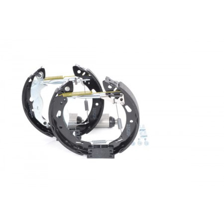 Juego de zapatas de freno Juego de tambor de freno, zapata de cilindro de resorte FORD FIESTA VI 1.0-1.6D 06.08- BOSCH 0 204 114 666