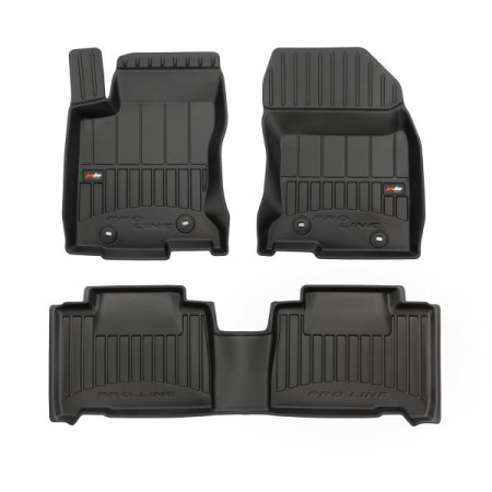 Juego de alfombrillas de goma Alfombrillas TPE 3 uds. Conductos proLine 3D juego delantero/trasero color negro LEXUS NX 07.14- Crossover FROGUM FRG 3D409149