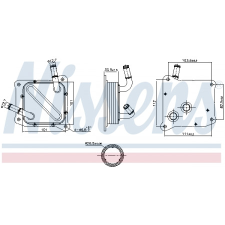 Radiator racire ulei, cutie de viteze automata Oil radiator  NISSAN MICRA IV 1.2 05.10- NISSENS NIS 91181