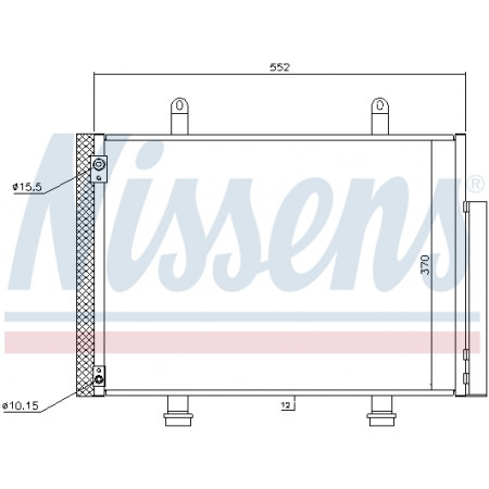 Condensator, climatizare A/C condenser with dryer SUZUKI SWIFT IV 1.2/1.3D/1.6 10.10- NISSENS NIS 940356