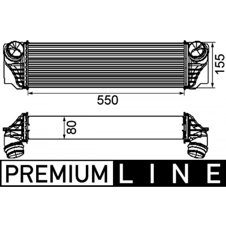 Intercooler, compressore Intercooler BMW 5 F10 5 F11 5 GRAN TURISMO F07 7 E65 E66 E67 7 F01 F02 F03 F04 2.0D/3.0D 09.02-02.17 MAHLE CI 184 000P
