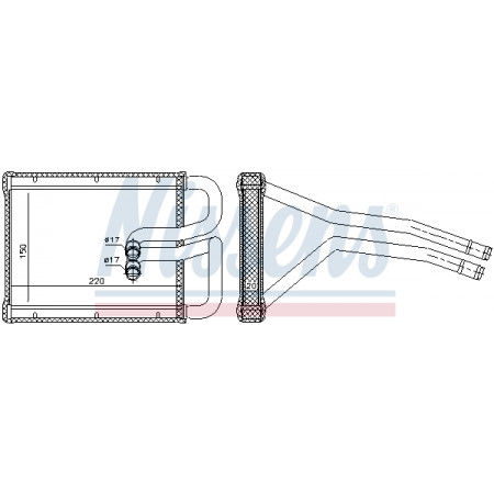 Radiateur de chaleur HYUNDAI TUCSON TUCSON/SUV KIA SPORTAGE II 2.0-2.7 06.04- NISSENS NIS 77642