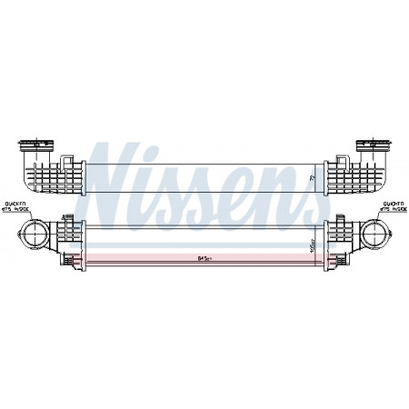 Ladeluftkühler, Kompressor Ladeluftkühler MERCEDES CLS C219 E T-MODEL S211 E W211 2.1D/3.0D 03.03-12.10 NISSENS NIS 96434
