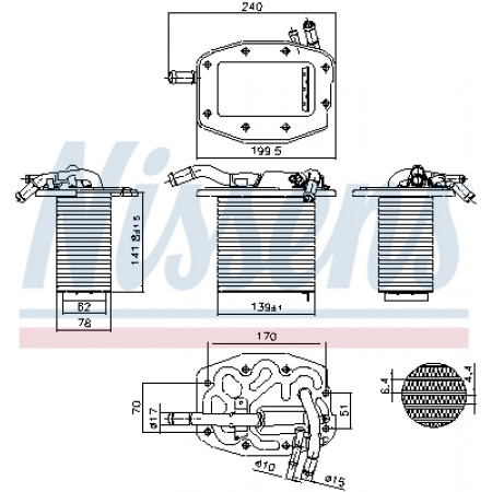 Intercooler, compressor Toevoerluchtkoeler vloeistofintercooler MAZDA 2 3 CX-3 CX-30 1.5D/1.8D/2.0H 08.14- NISSENS NIS 961297