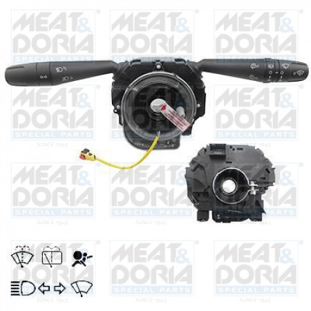 Commutateur de colonne de direction Commutateur combiné sous le volant Indicateurs d'essuie-glace FIAT 500X JEEP RENEGADE 07.14- MEAT & DORIA MD23563