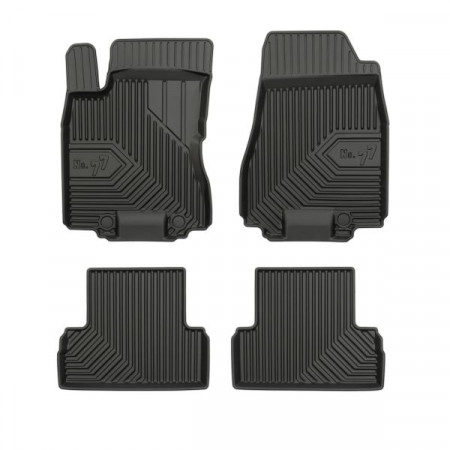 Set tappetini in gomma Tappetini TPE 4 pz condotti N. 77 set anteriore/posteriore colore nero NISSAN X-TRAIL X-TRAIL II 03.07-02.14 FROGUM FRG77408531