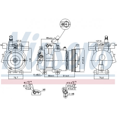 Compressor, air conditioning Air-conditioning compressor KIA RIO II 1.4/1.6 03.05-12.11 NISSENS NIS 89279