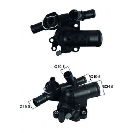 Thermostat, Kühlmittel Kühlsystemthermostat 83C im Gehäuse NISSAN PRIMASTAR X-TRAIL II OPEL VIVARO A RENAULT ESPACE IV LAGUNA III TRAFIC II 2.0D 01.06- MAHLE TI 248 83